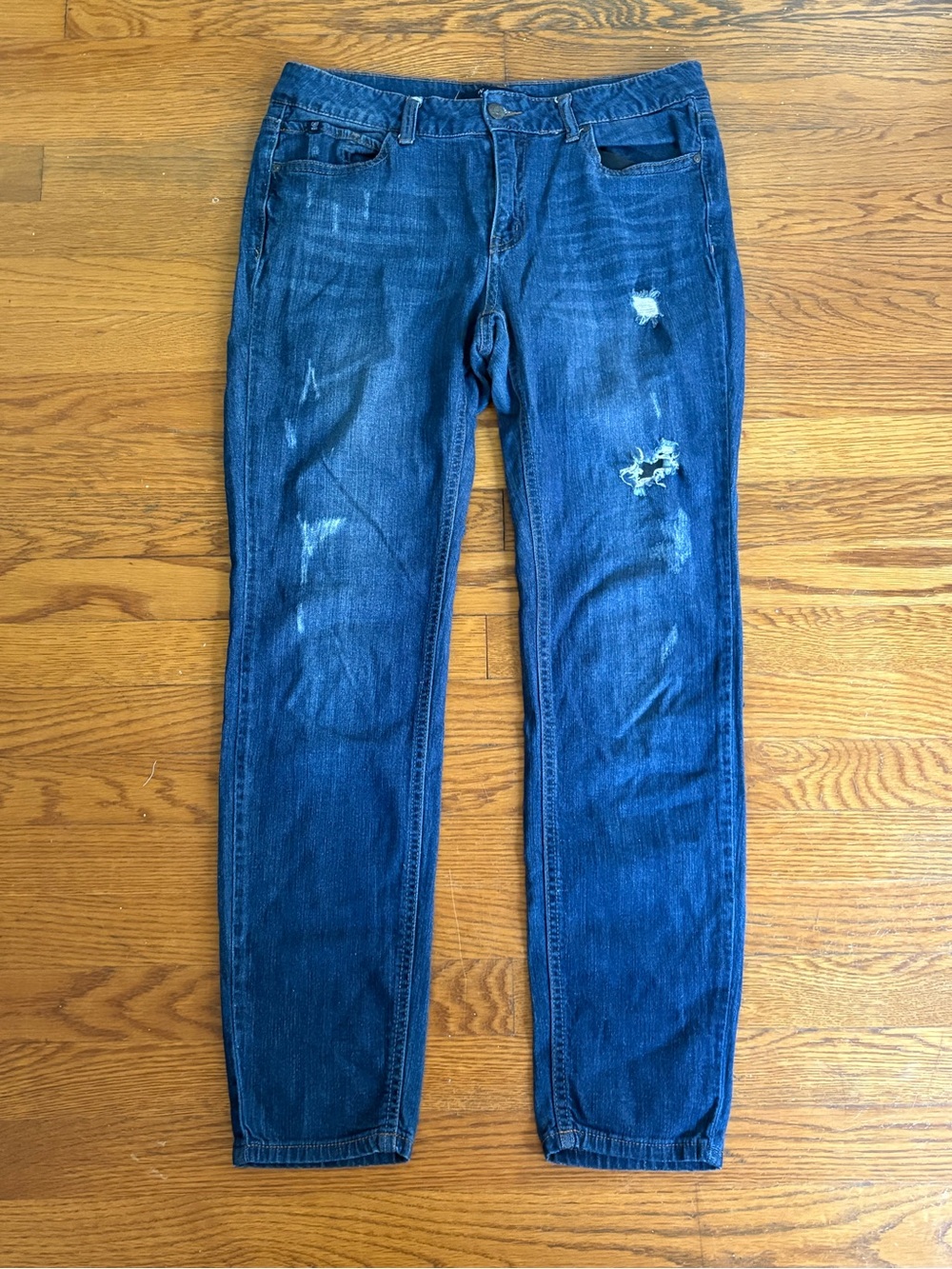 WAX Jean Los Angeles Distressed Dark Wash Skinny Jeans Women’s Size 11 Denim